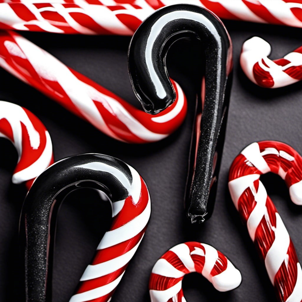 black and red candy canes