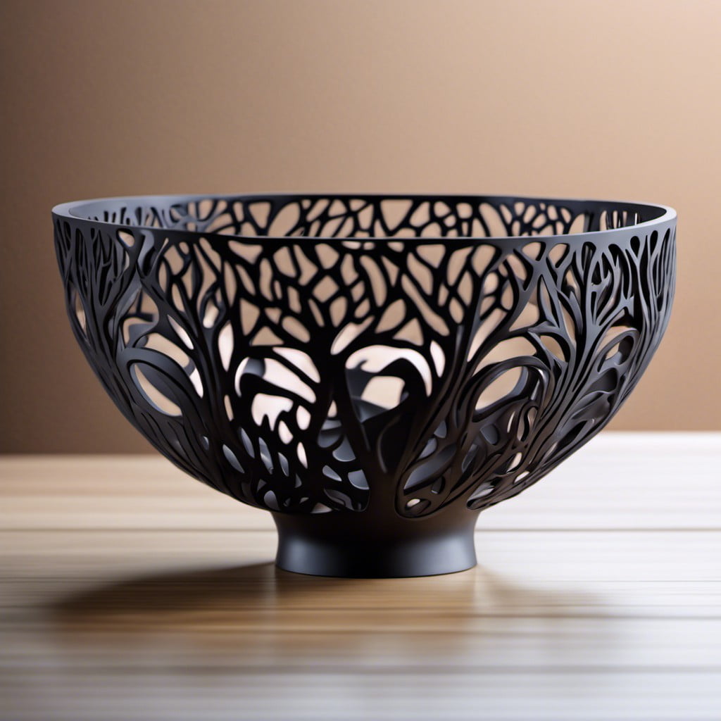 bowl with 3d printed design