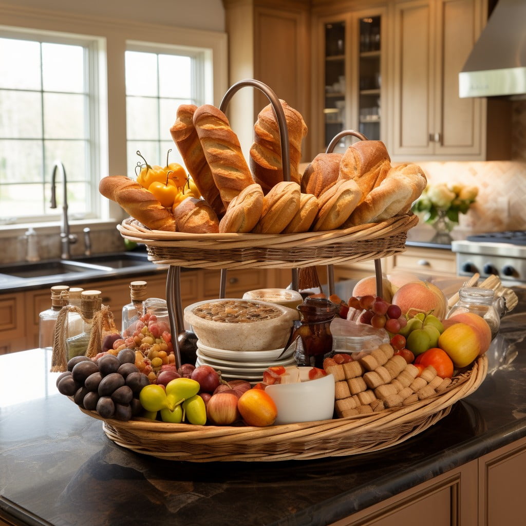 bread basket with bakery items