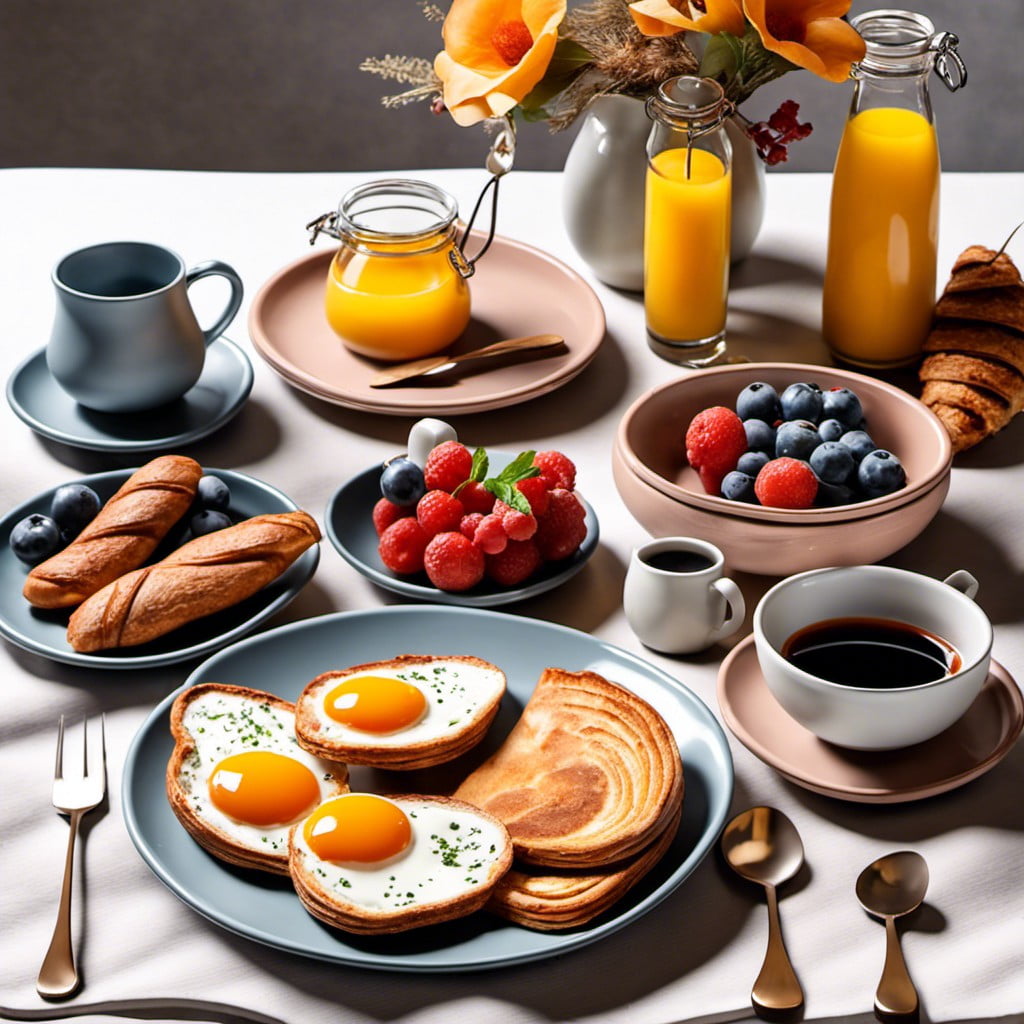 breakfast dishes as decor