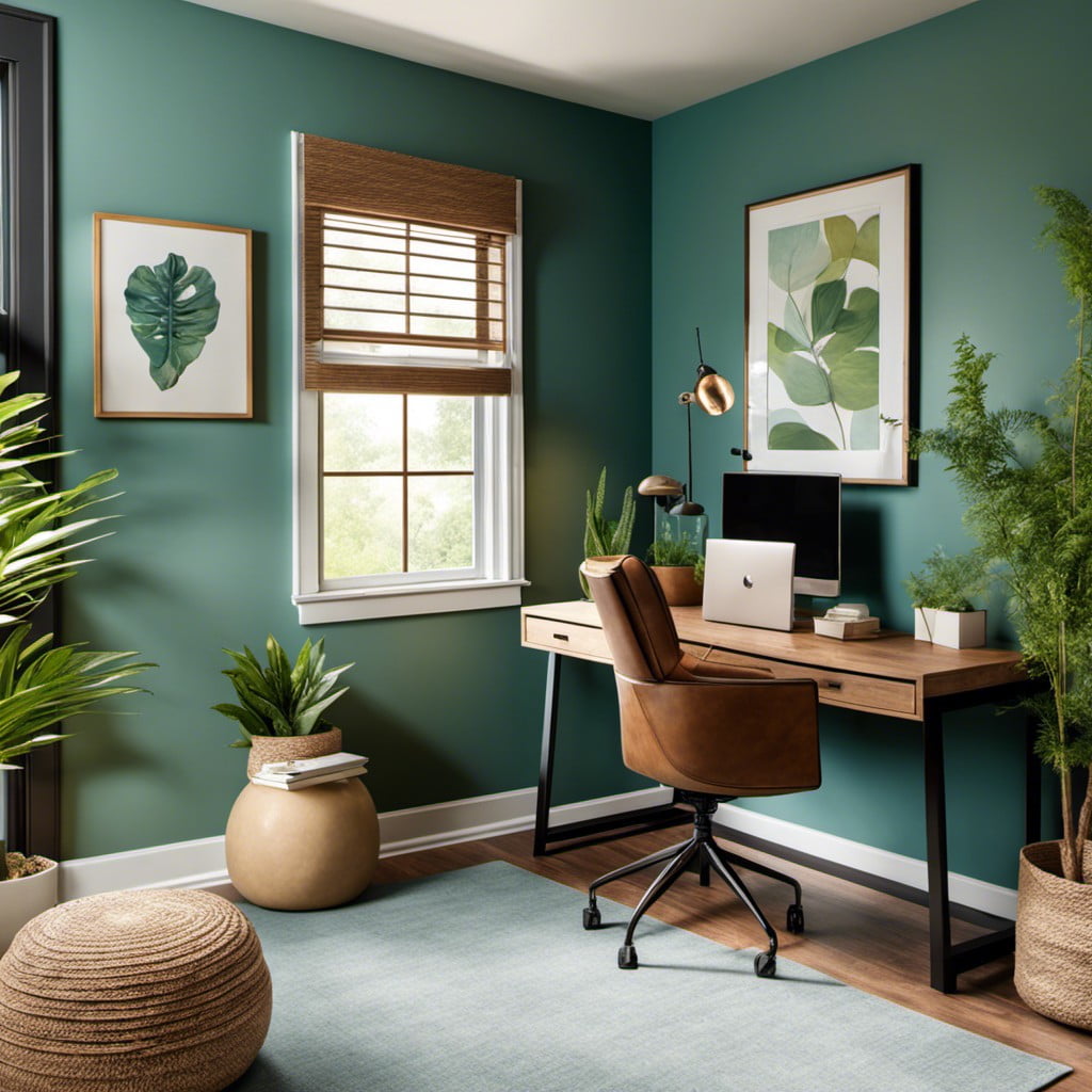 calming wall colors like cool blues or earthy greens