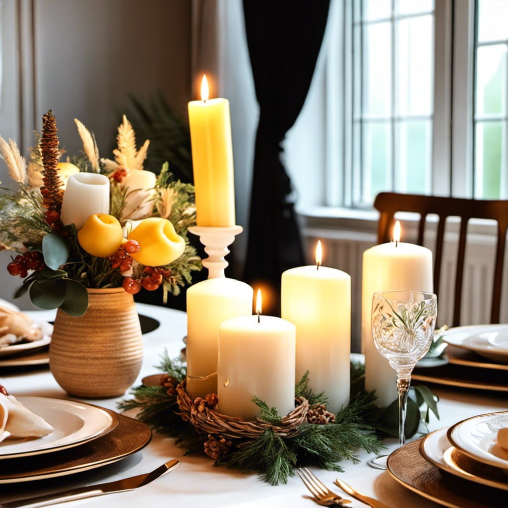 candle decorated tables