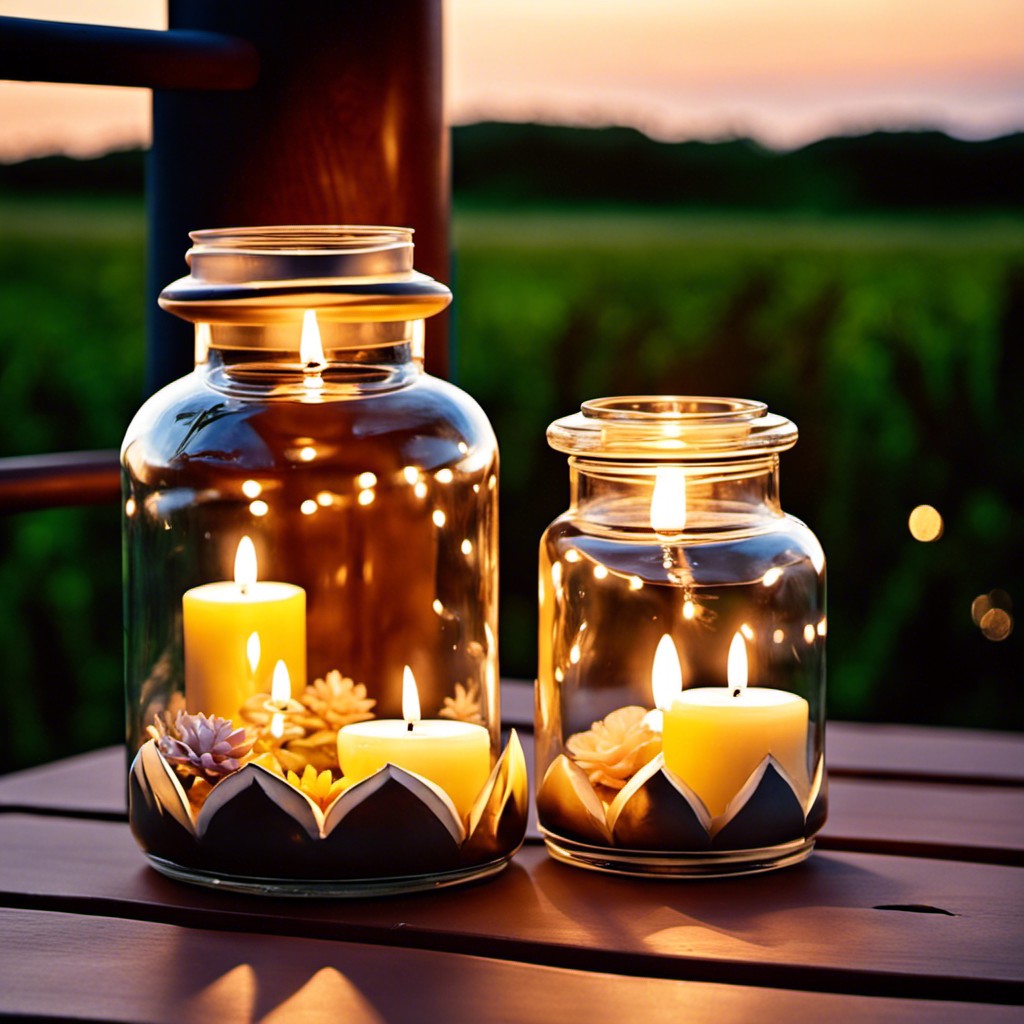 candles in bottles