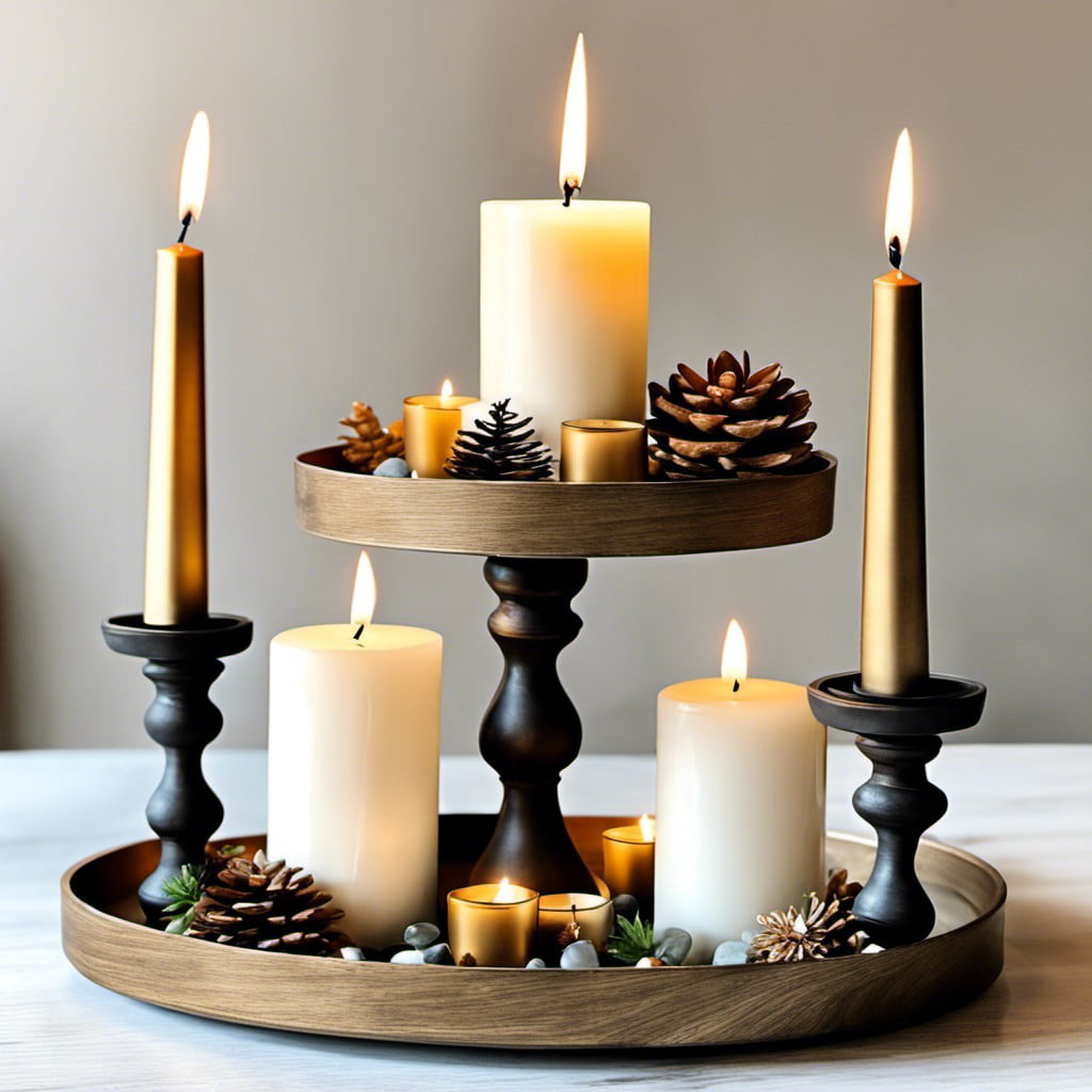 candlesticks and votives