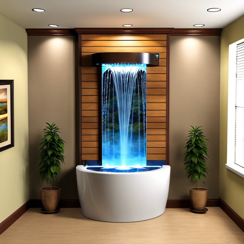 cascade wall water fountain for soothing sound