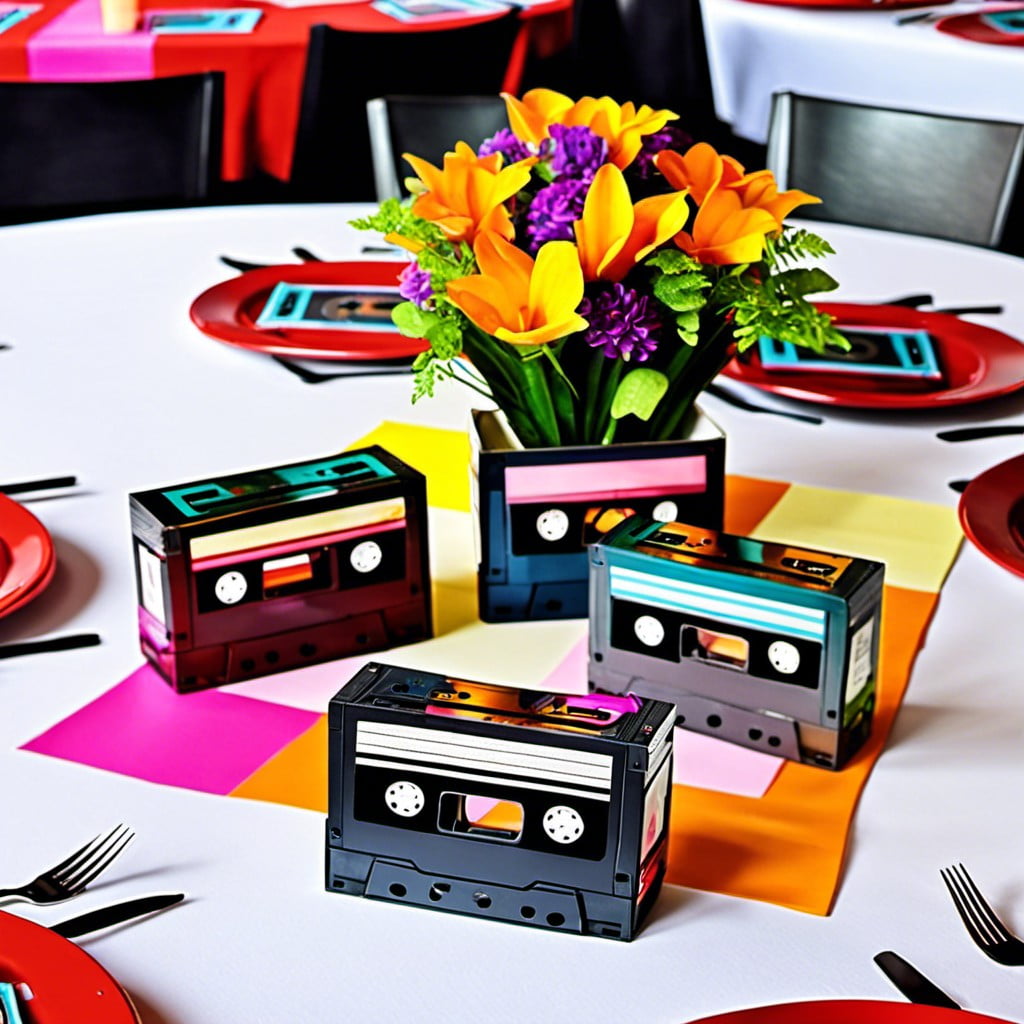 cassette tape centerpieces