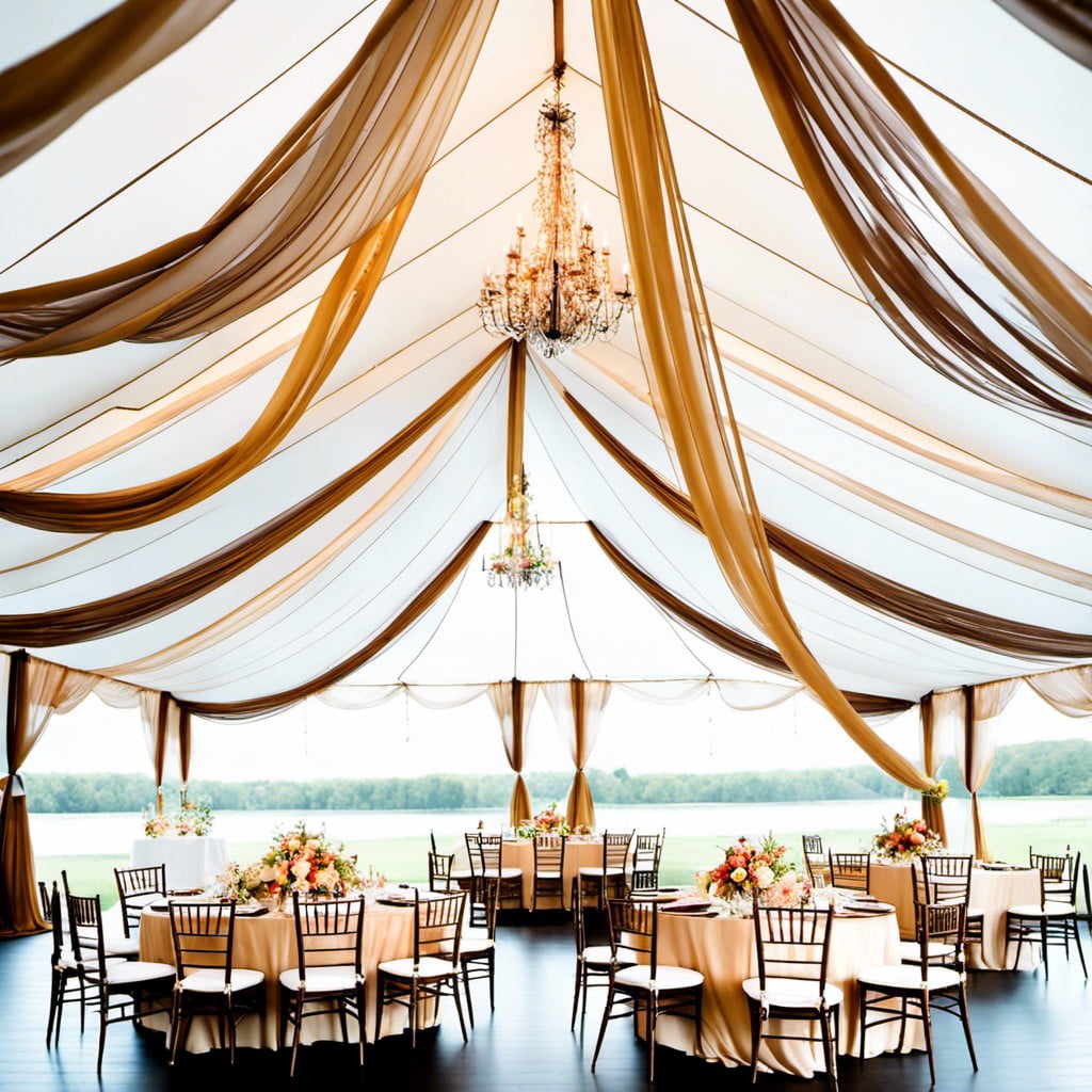 ceiling chiffon draping