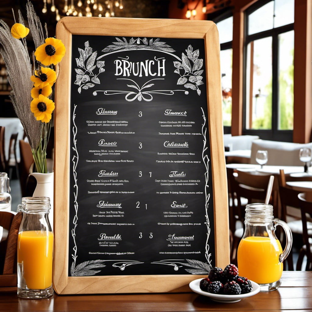 chalkboard menus