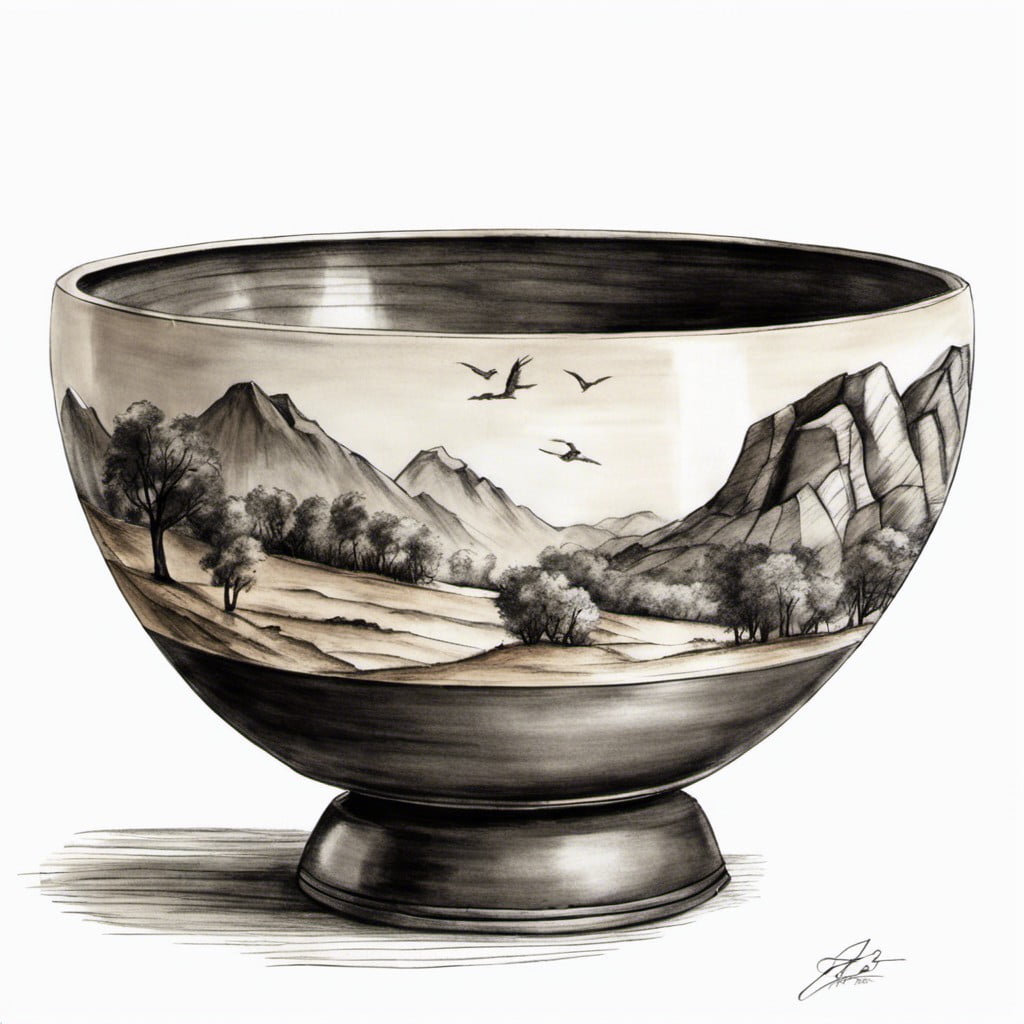 charcoal drawing bowl