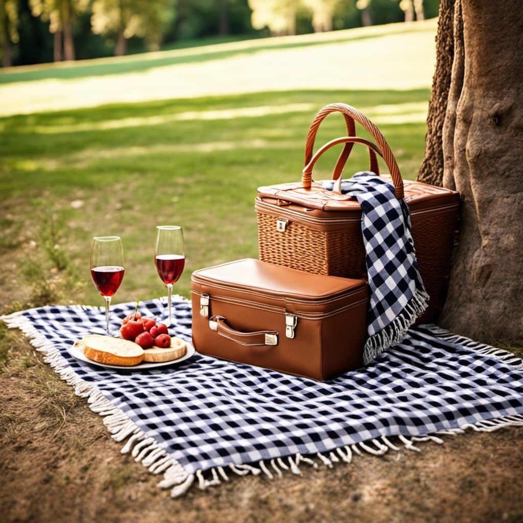 checkered picnic blanket