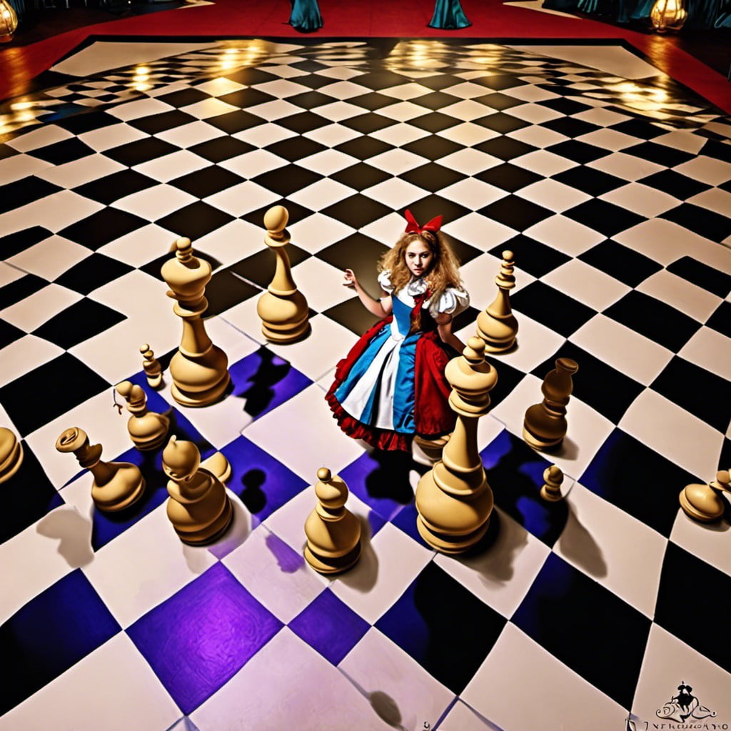 chessboard black and white dance floor