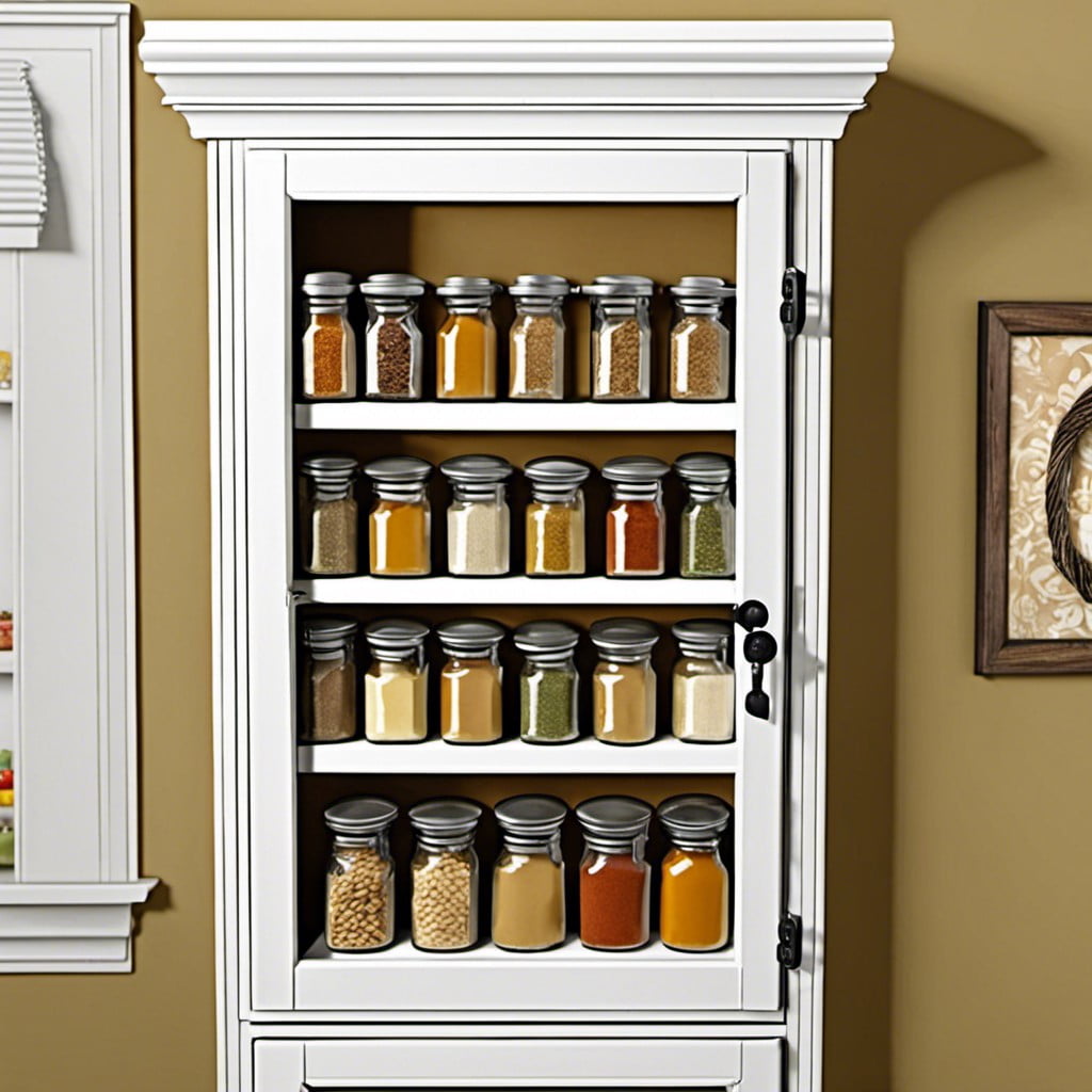 chicken wire door spice rack