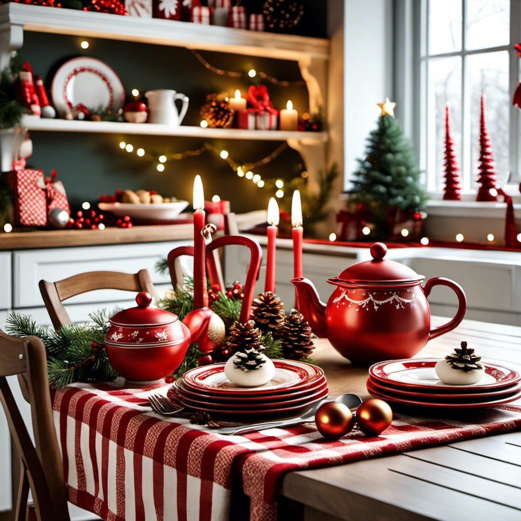 christmas themed dishware