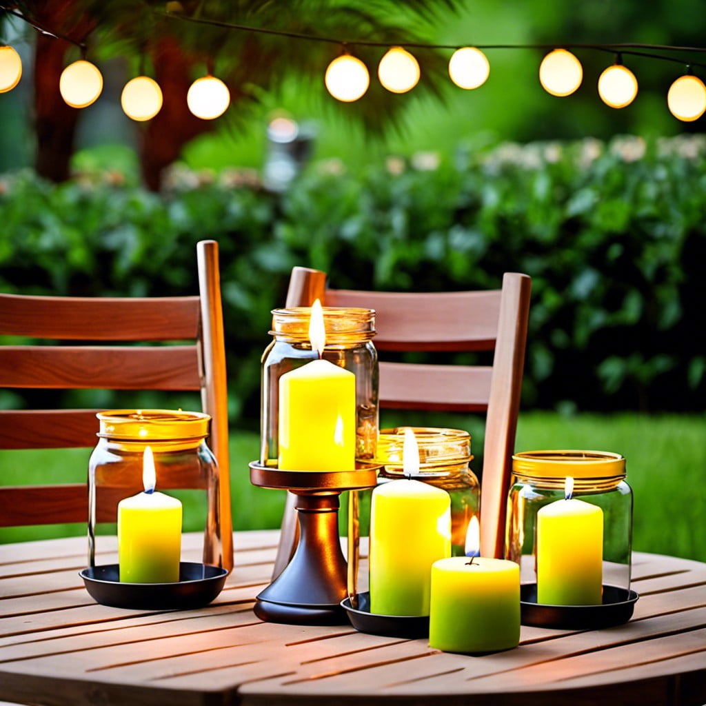 citronella candle centerpieces