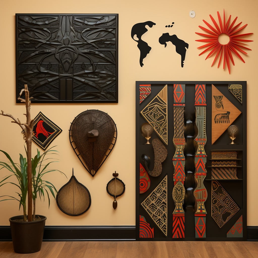 collage of african symbols