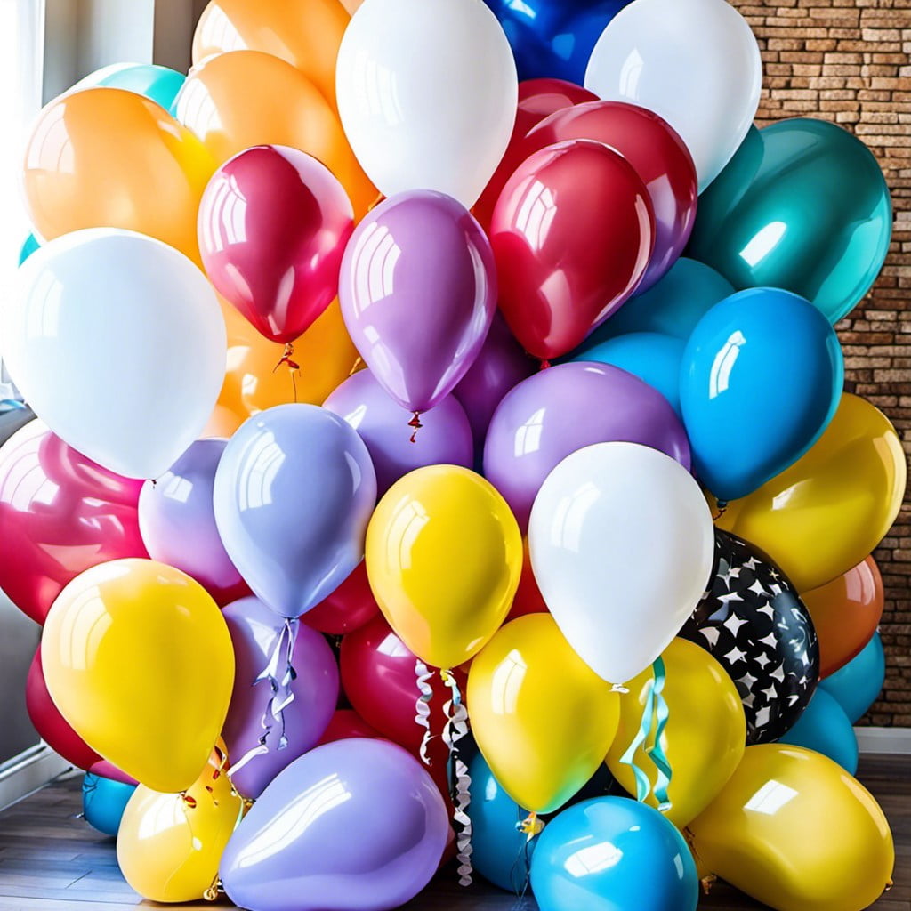 color coordinated balloons to match theme