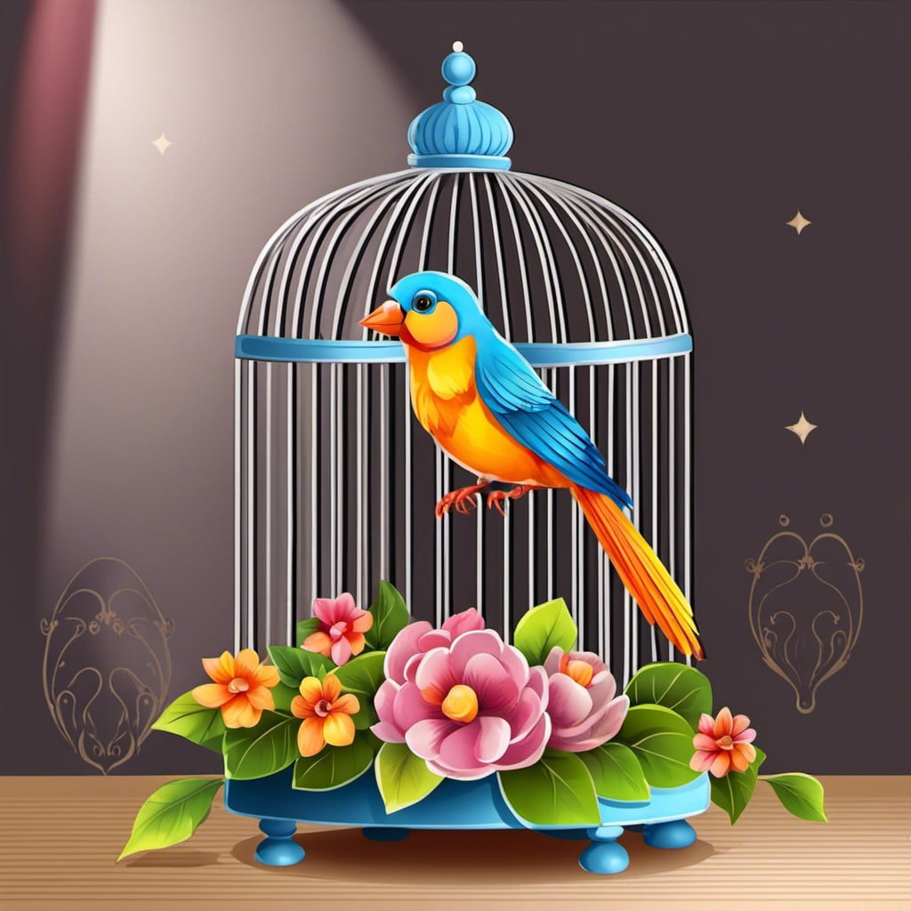 colorful bird perches