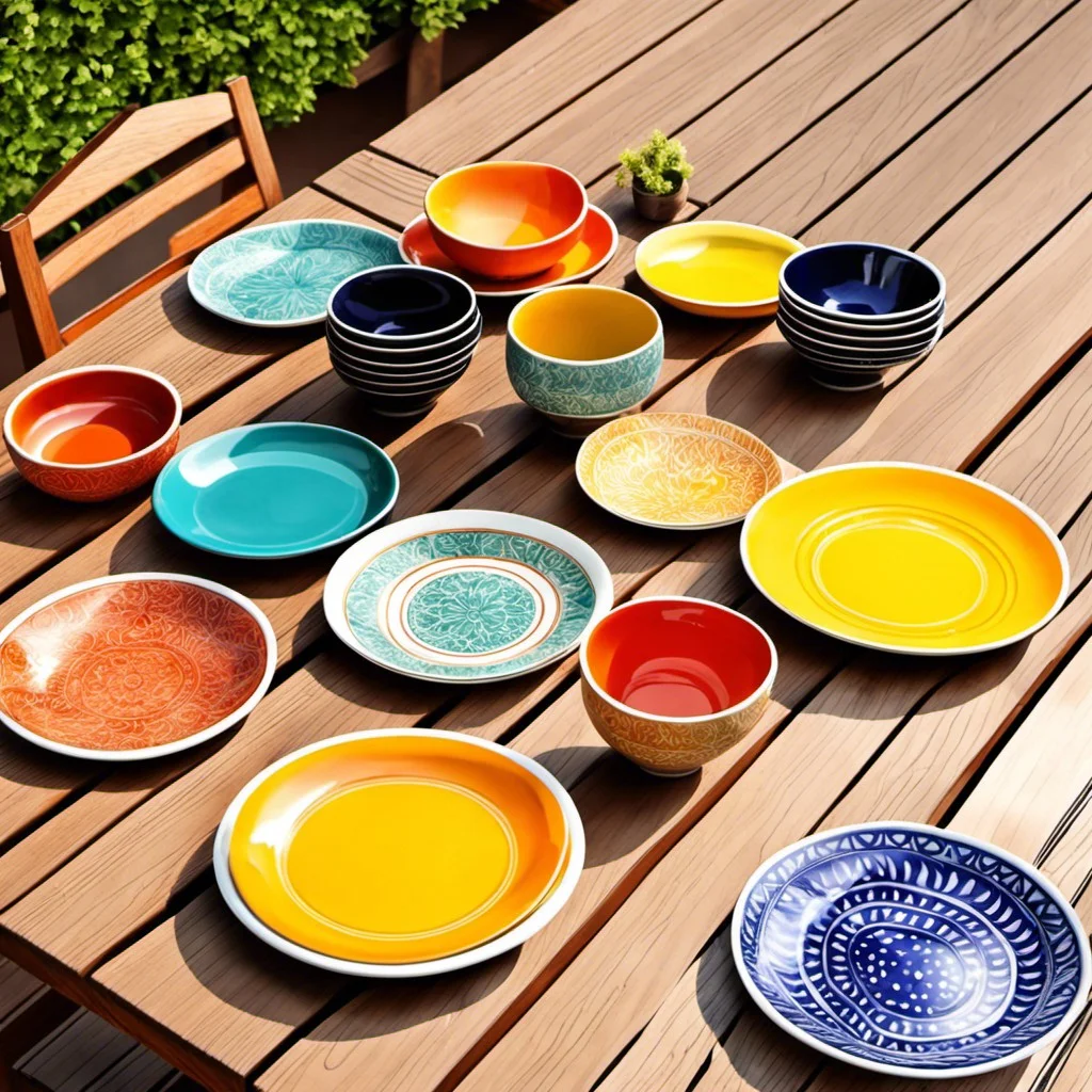 colorful ceramic plates