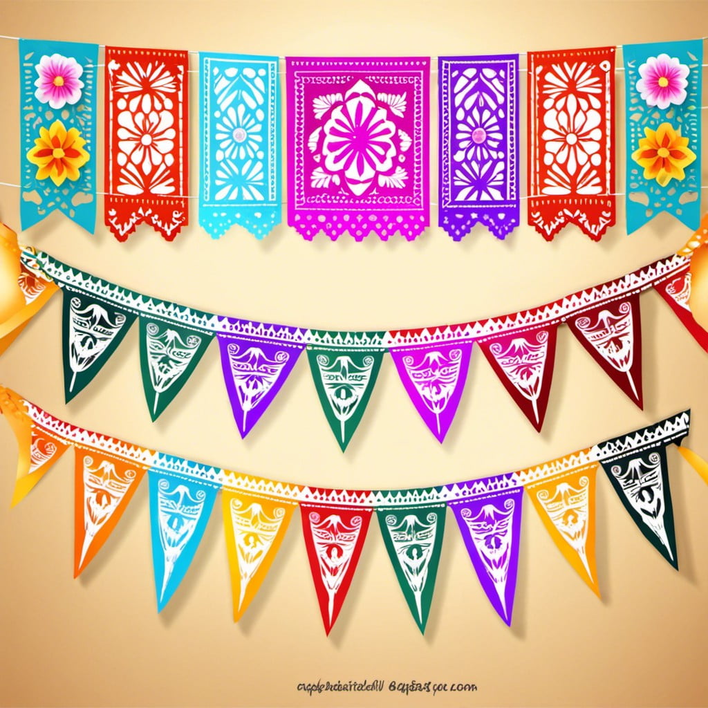 colorful papel picado banners