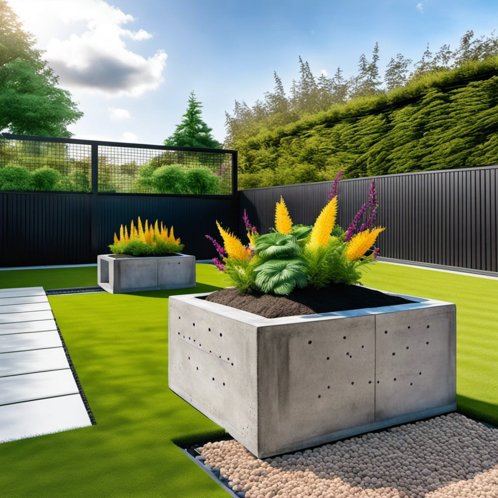 concrete block planters