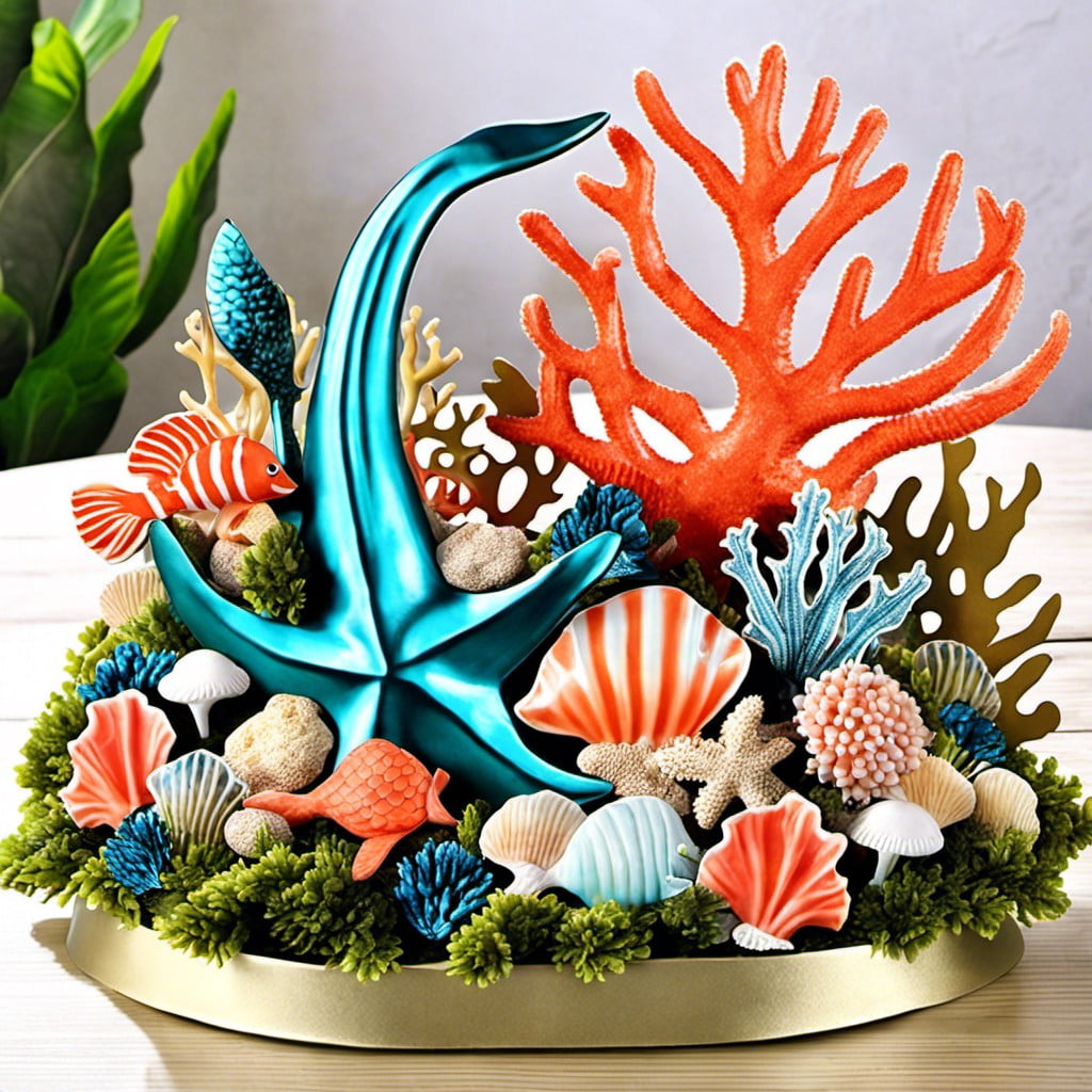 coral reef table centerpieces
