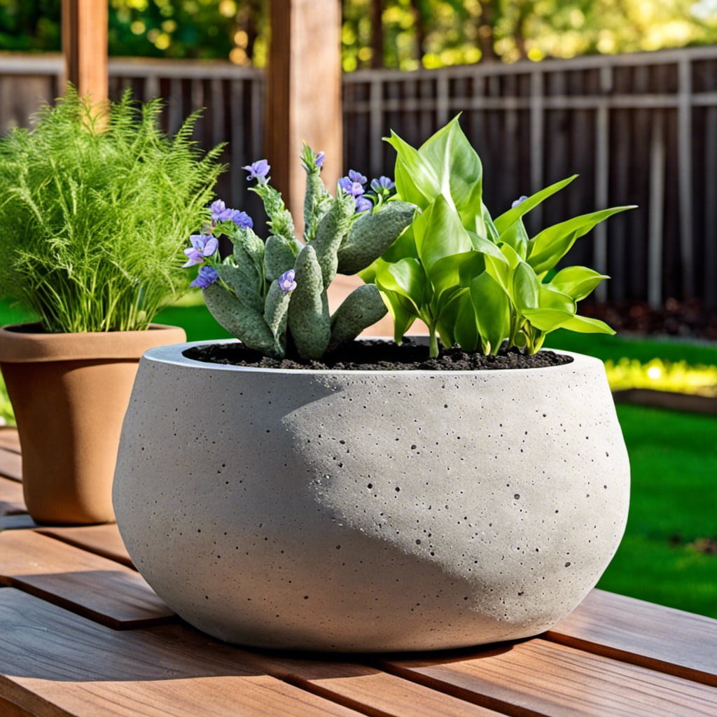 creating cement planters