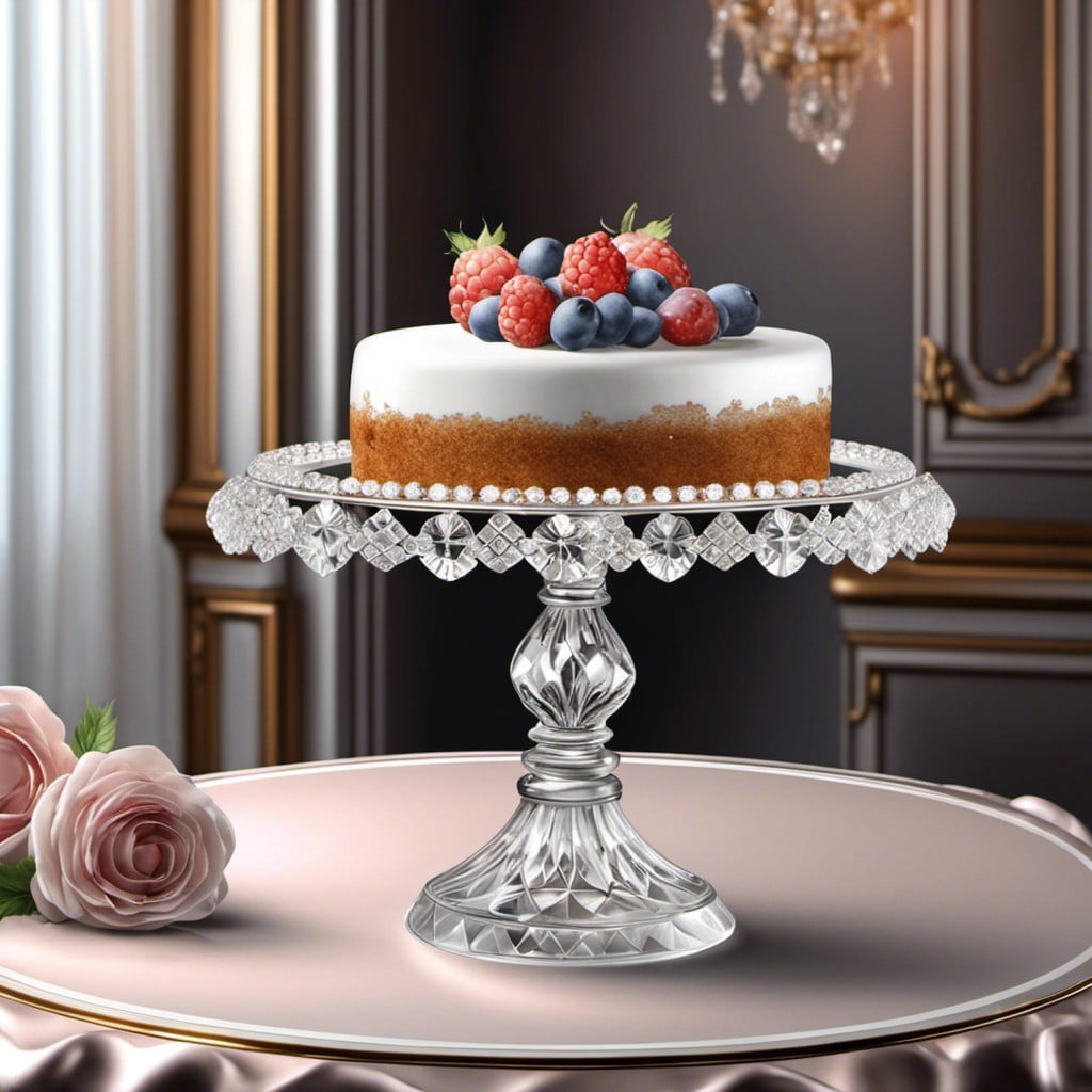 crystal cake stand