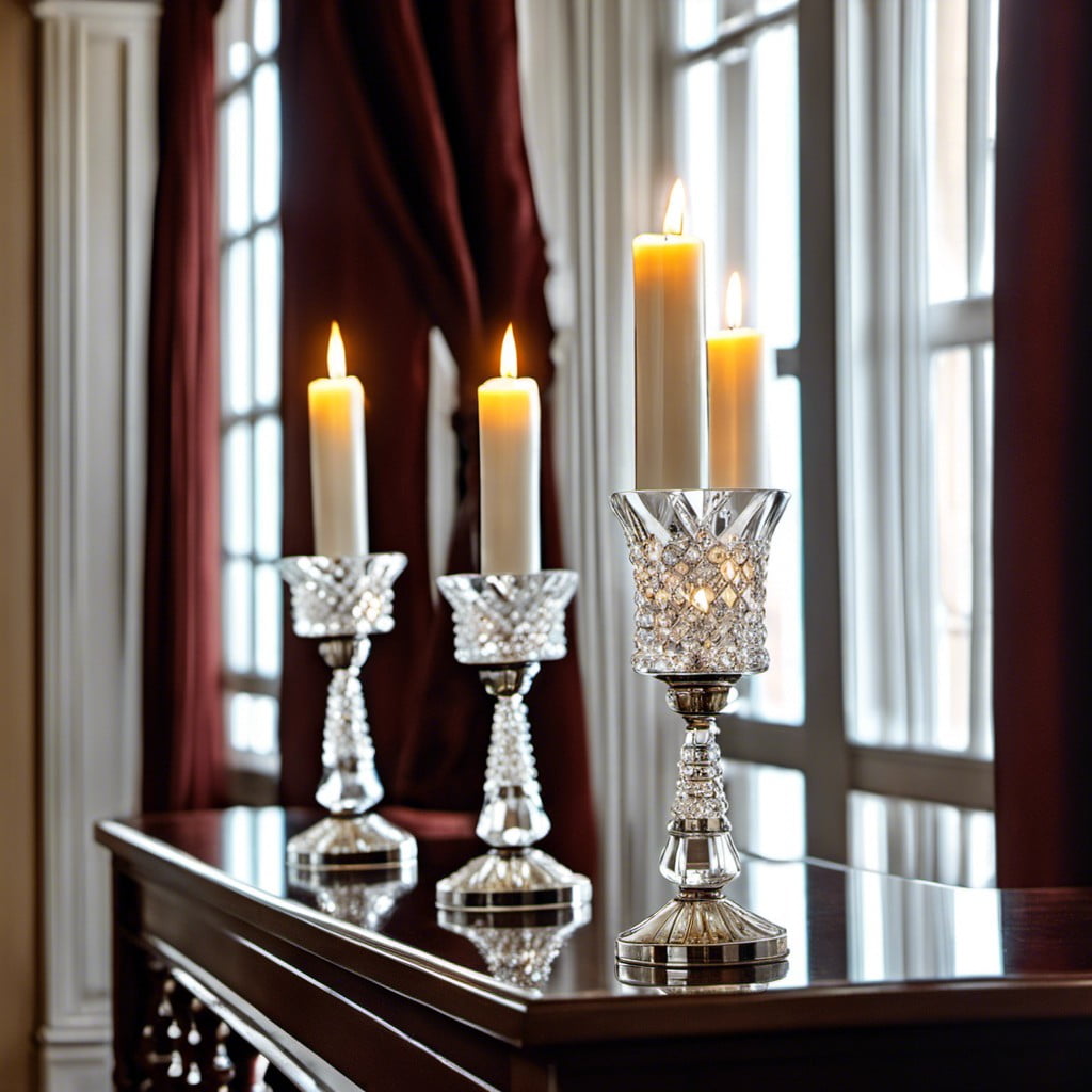 crystal candle holders