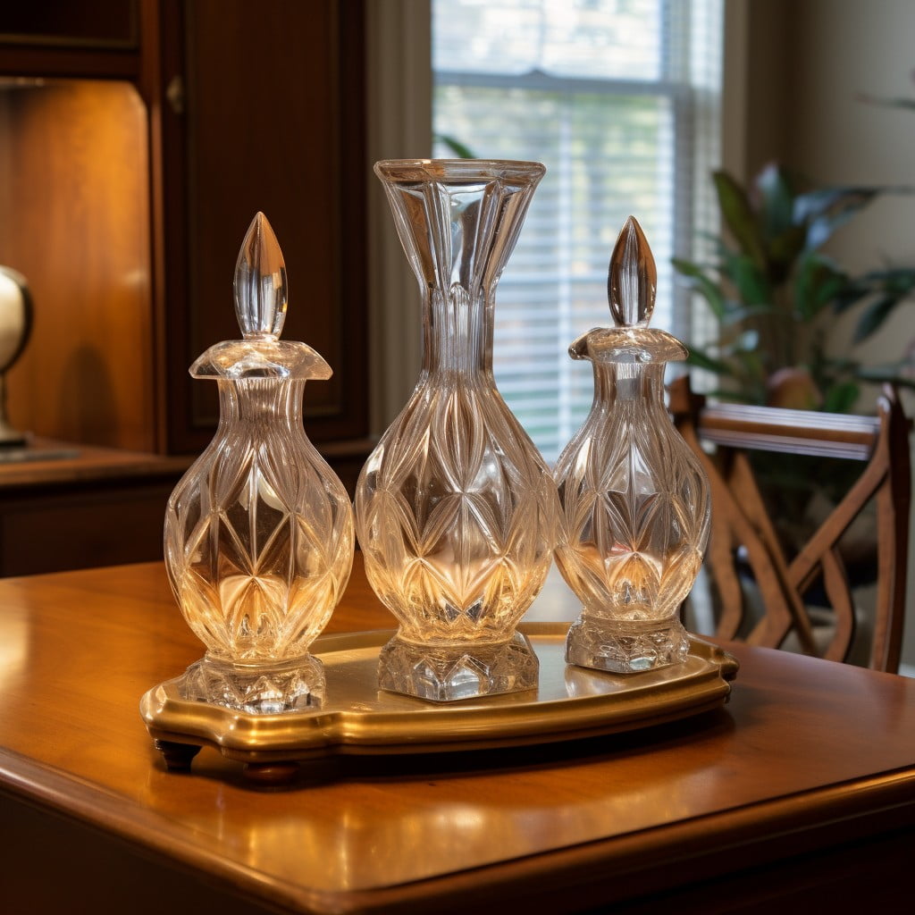 crystal decanter and old fashioned glass set