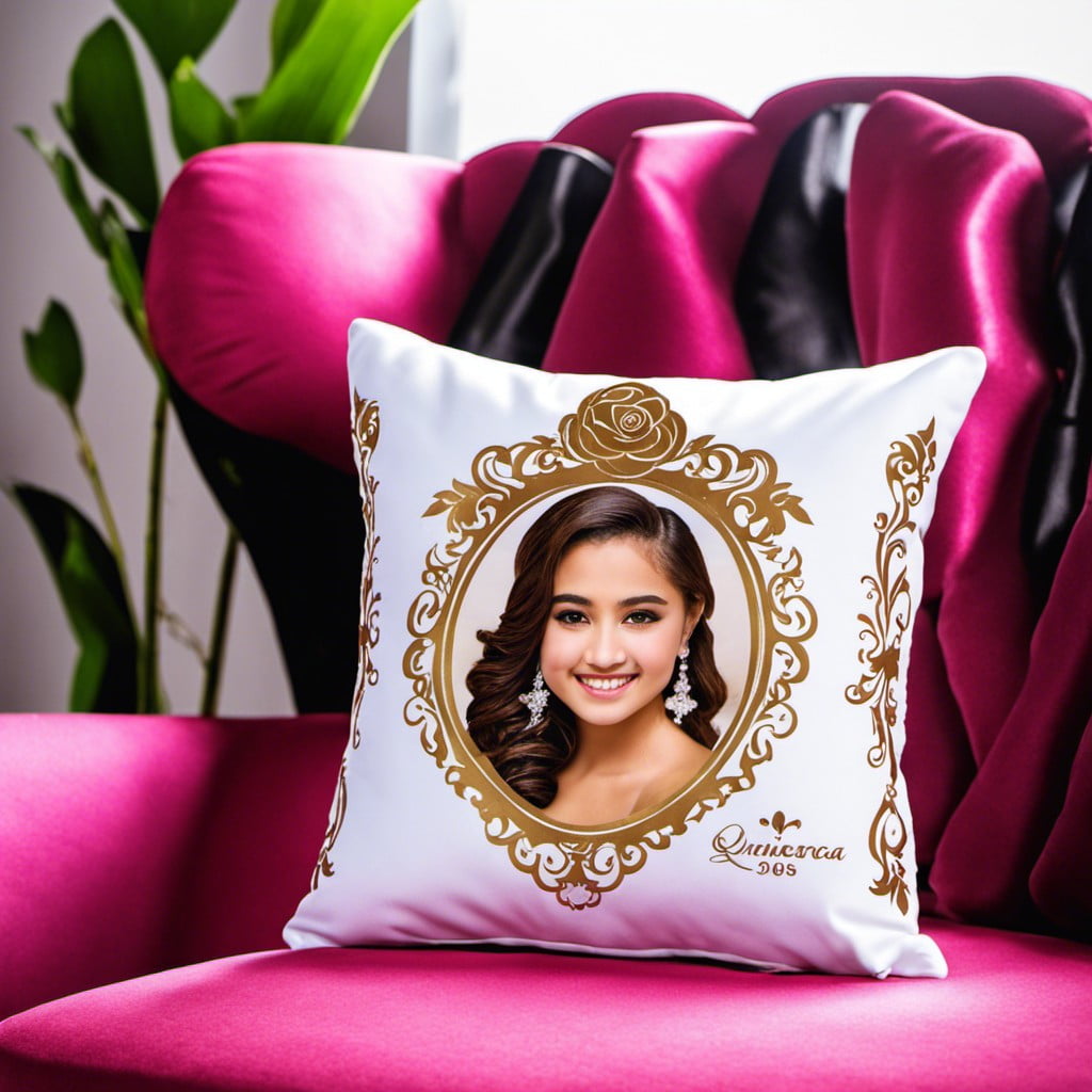 custom pillows with quinceaneras name