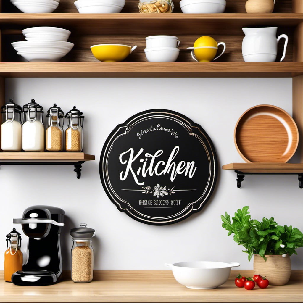 customized kitchen sign