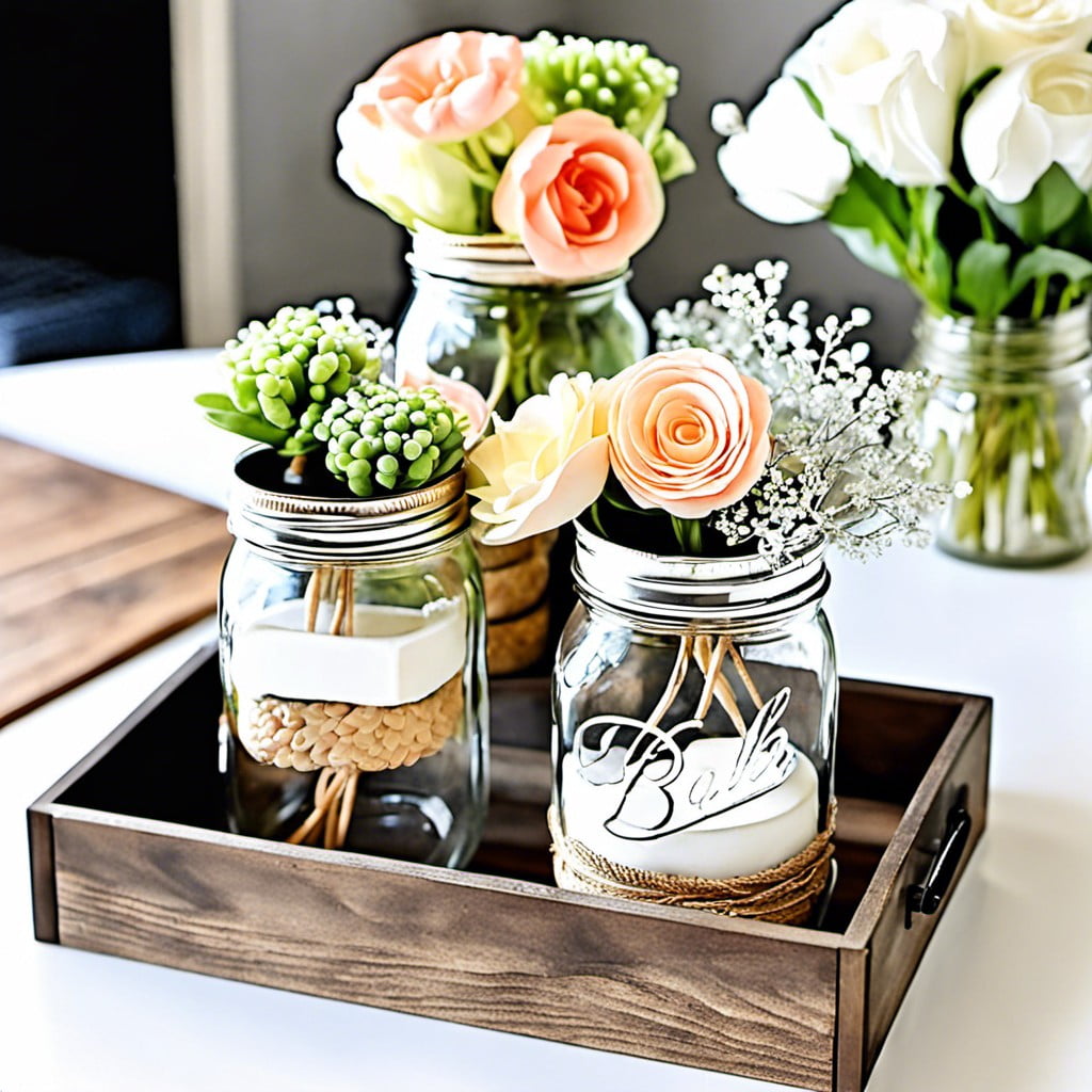 decorated mason jars