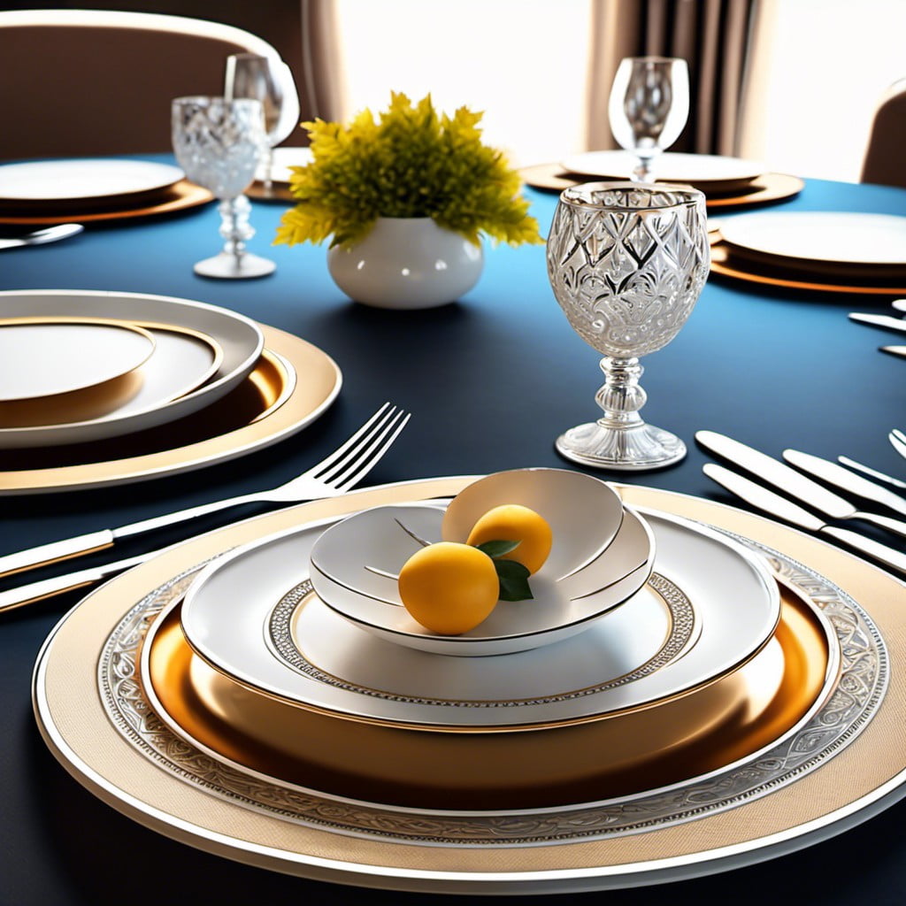 decorative chargers under plates
