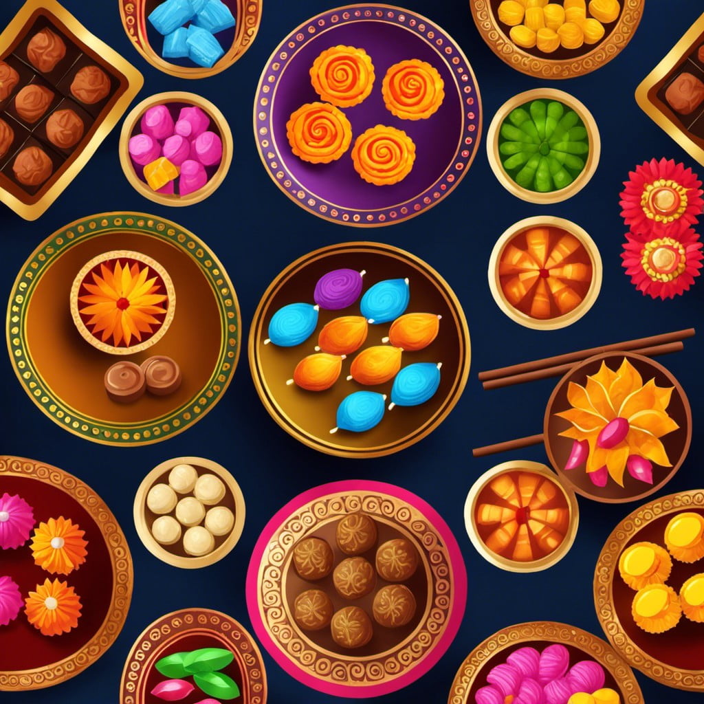 decorative trays with sweets
