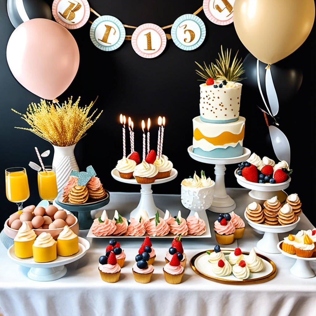 dessert table with themed decorations