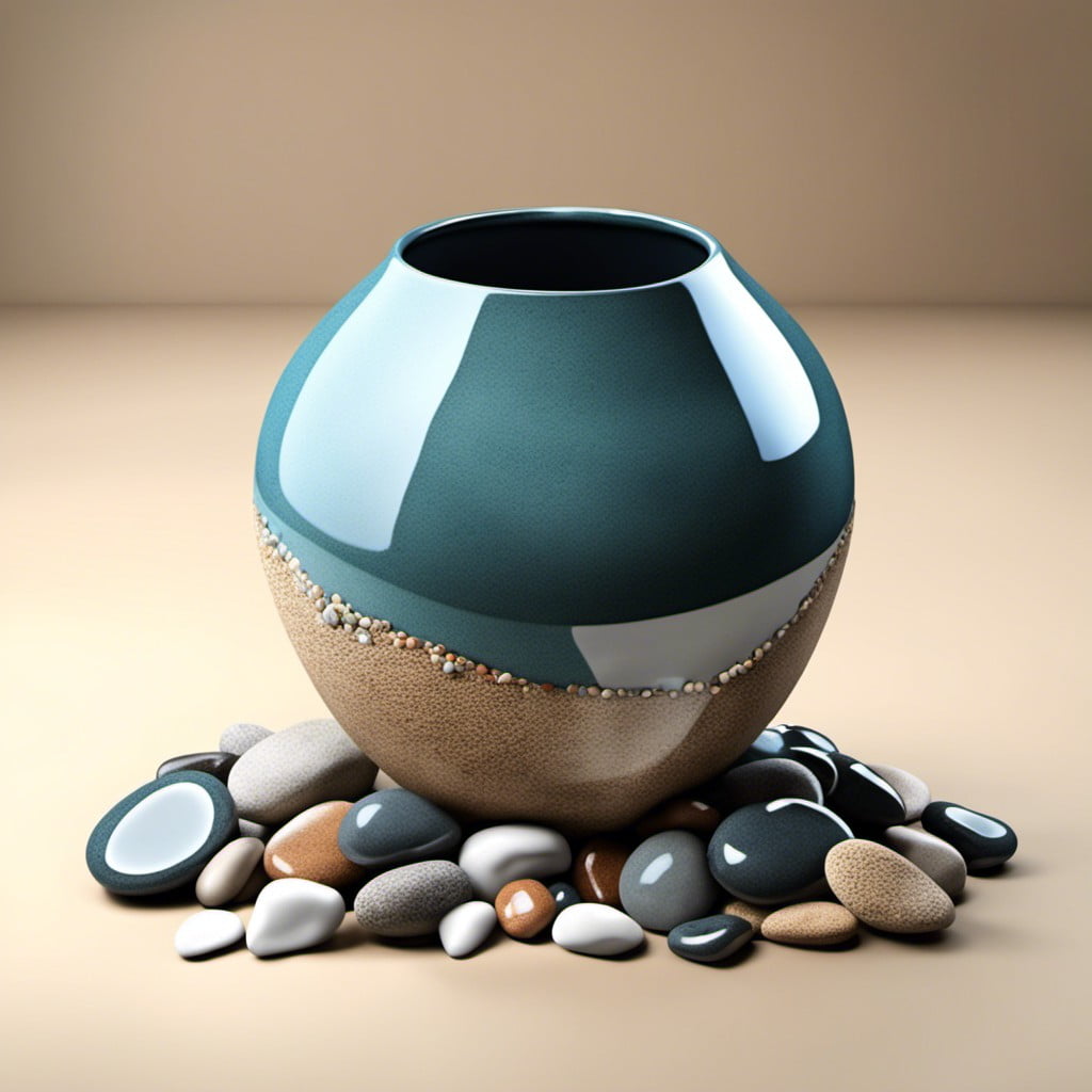 display decorative pebbles