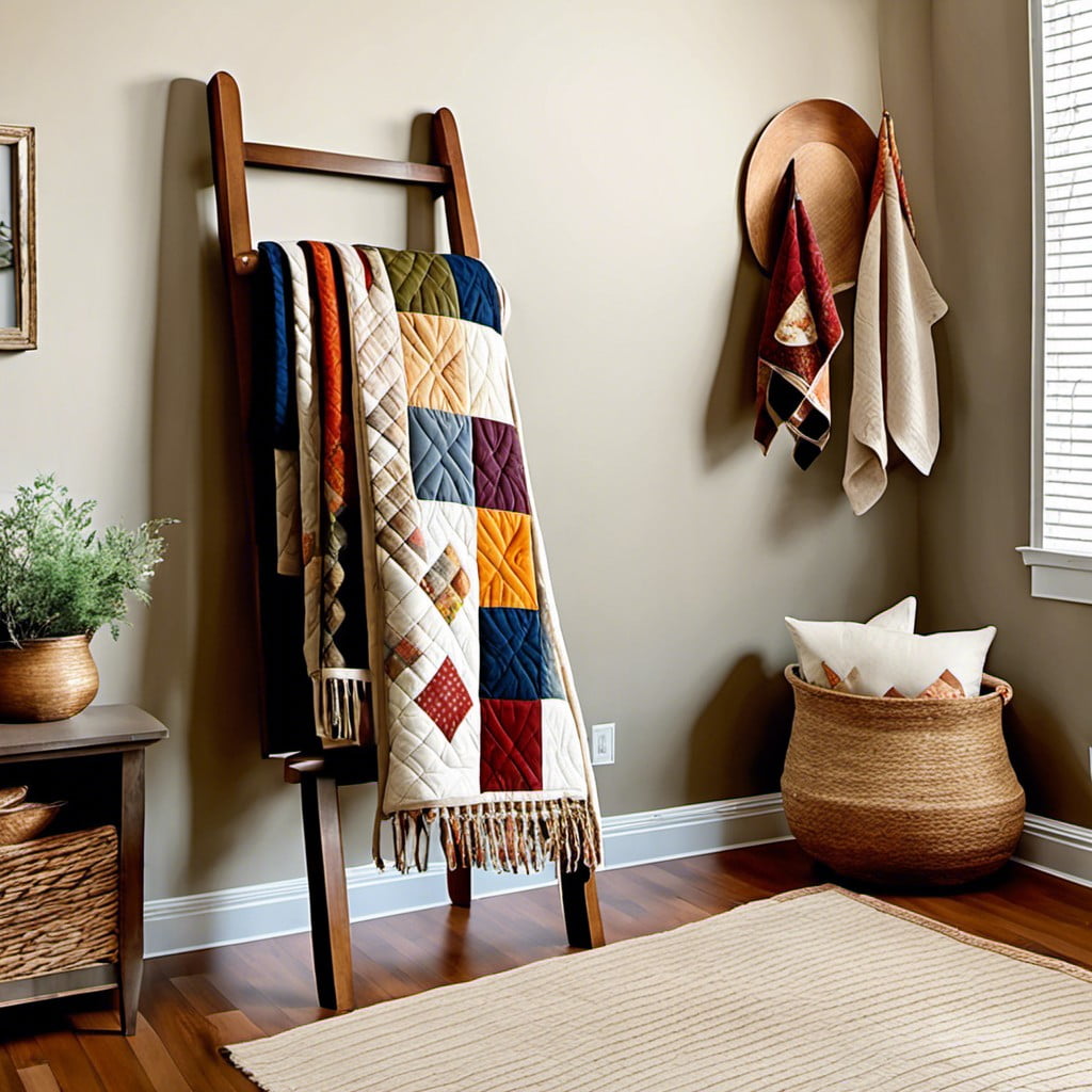 displaying heirloom quilts