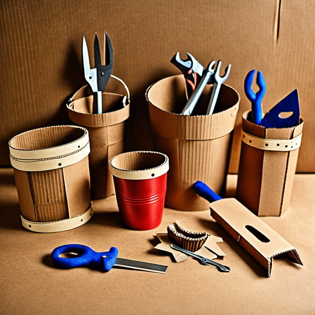 diy cardboard tool decorations