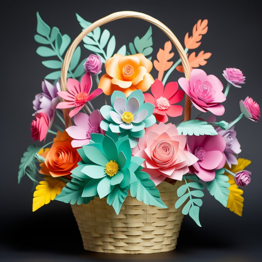 diy paper flowers basket