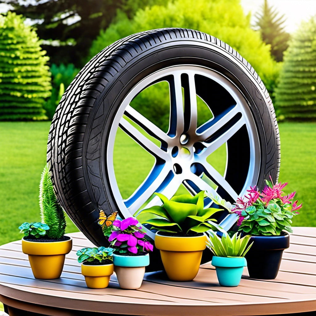 diy tire garden table