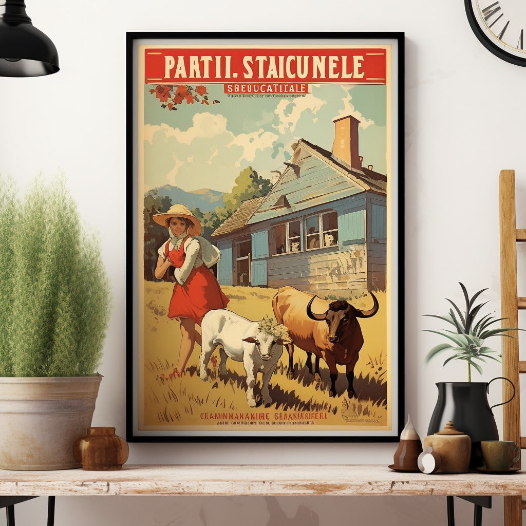 diy vintage french poster art