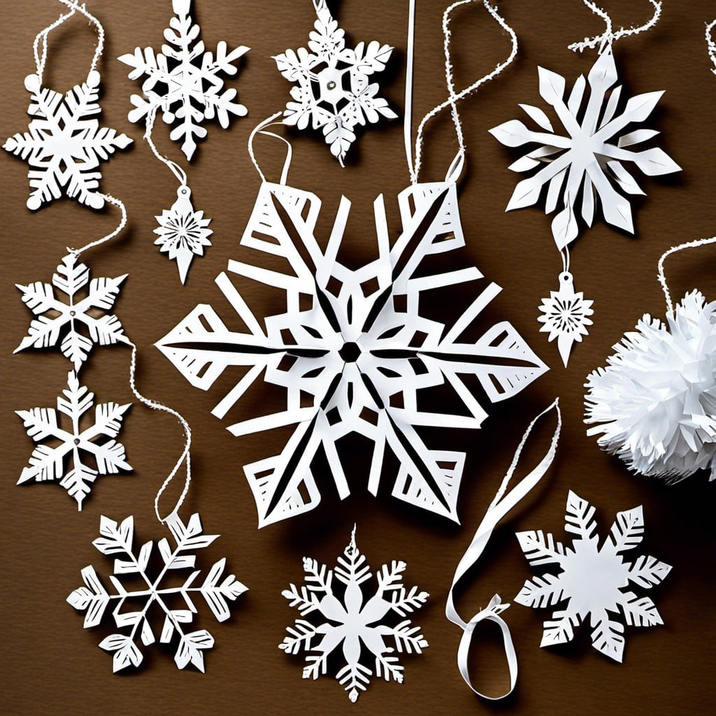 diy white paper snowflake decorations