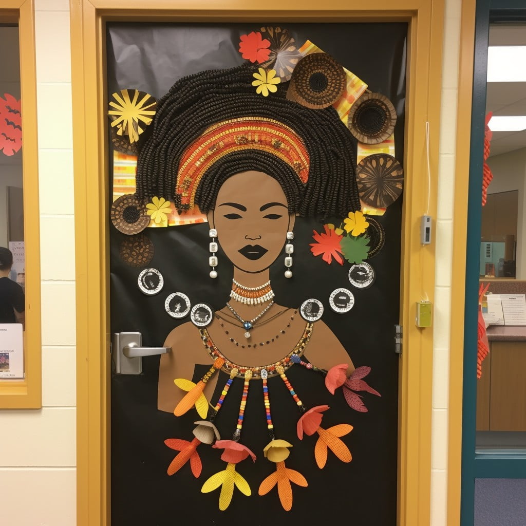 door decorated with famous african proverbs