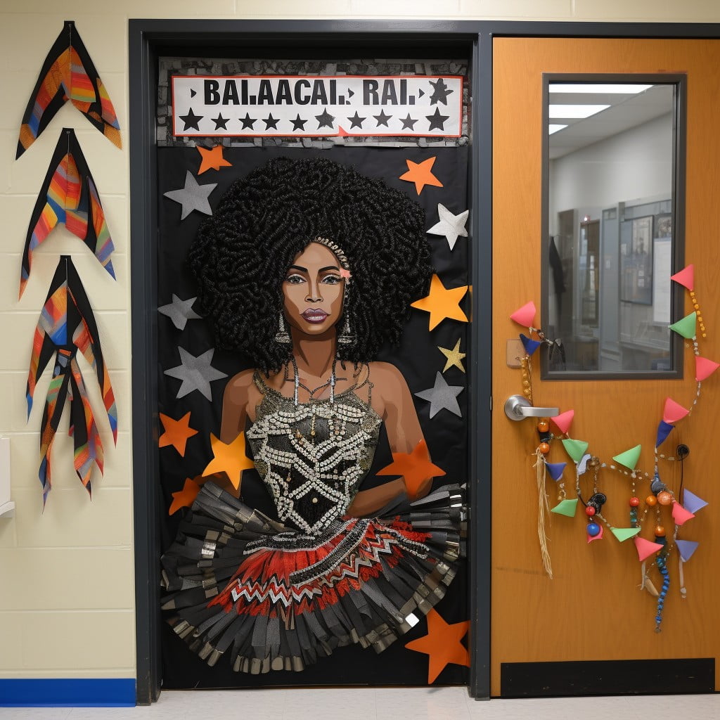 door featuring african american art pieces