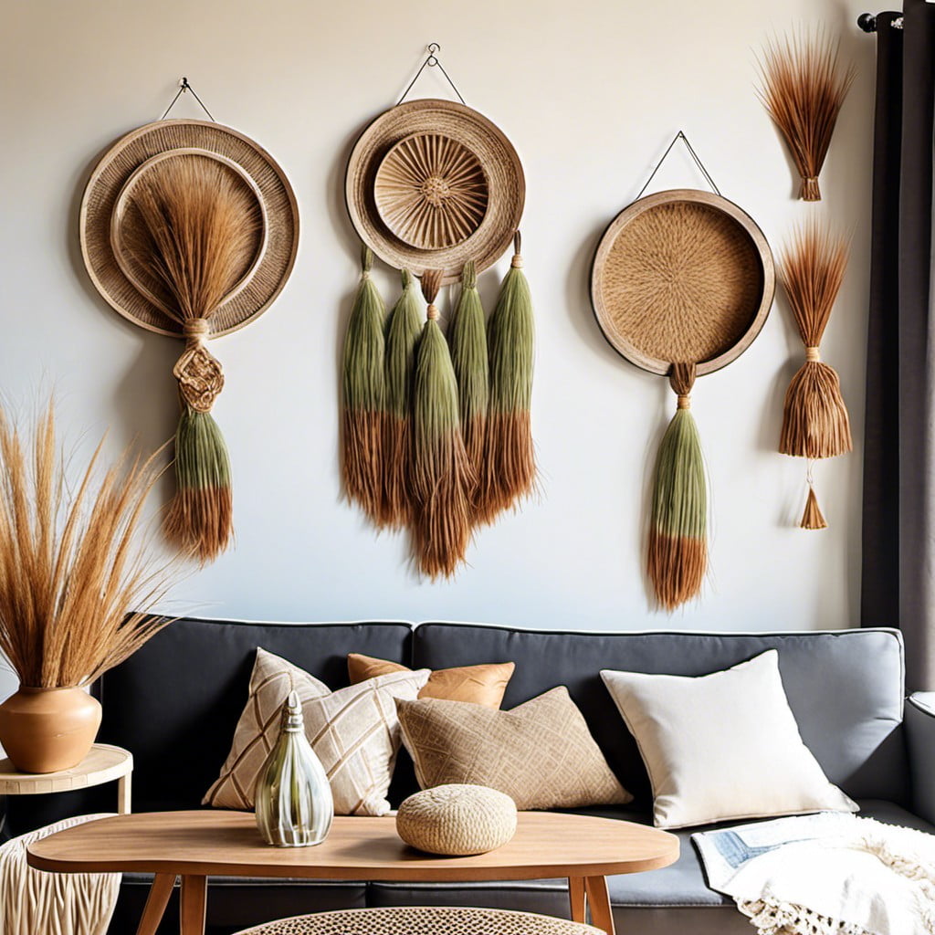 dried grass wall hangings