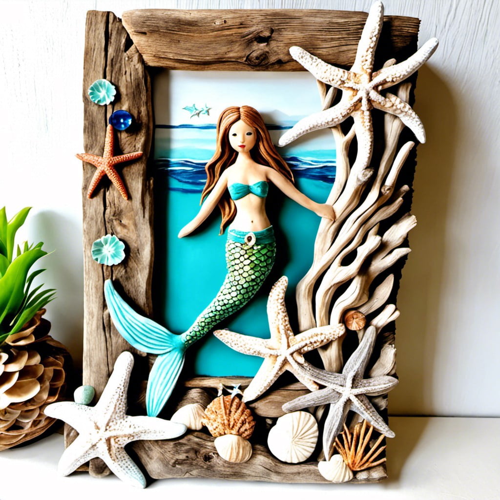 driftwood and starfish wall decor