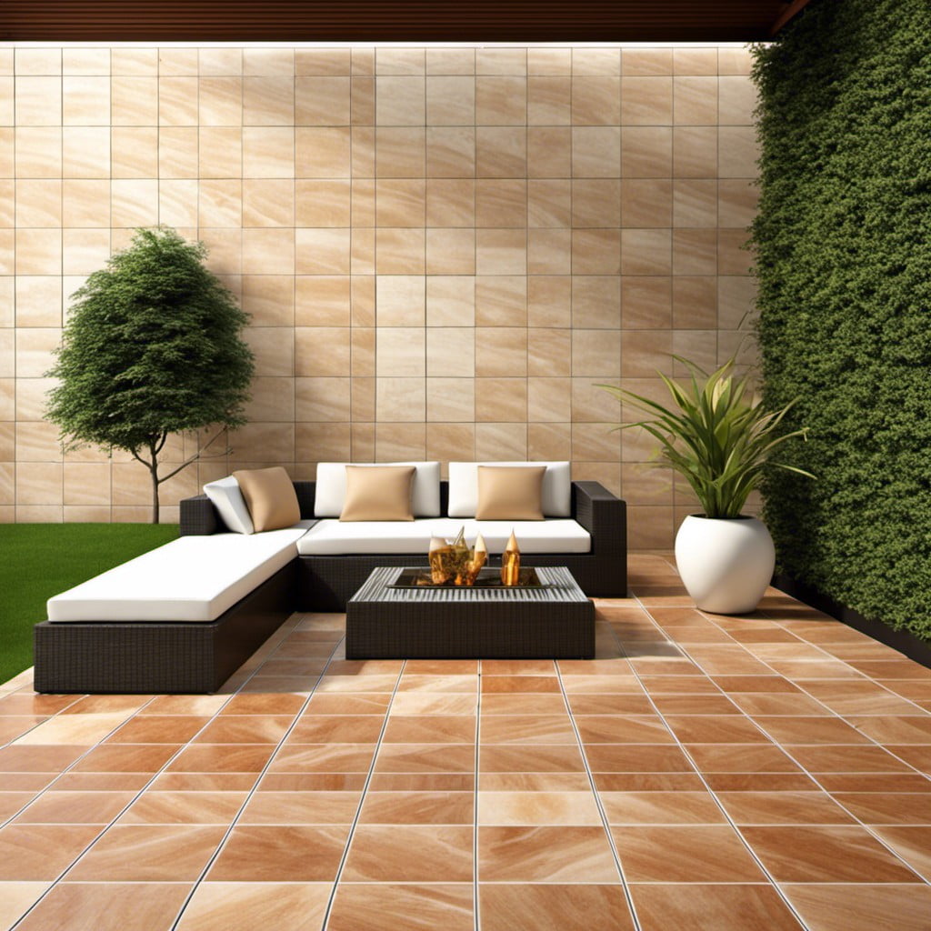 easy maintenance of outdoor ceramic tiles