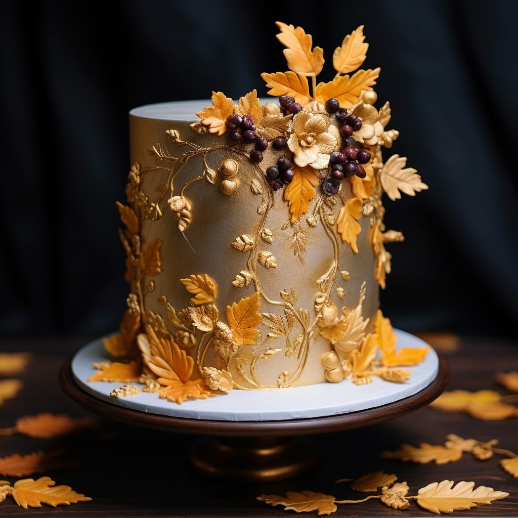 edible gold leaf accents