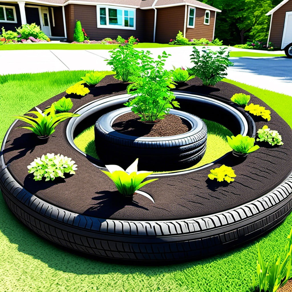 efficient space tire garden