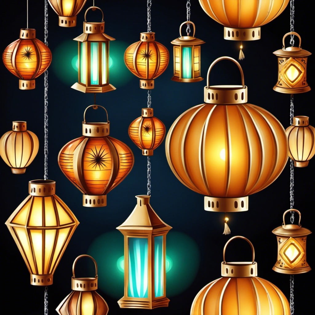 exotic lanterns with led lights